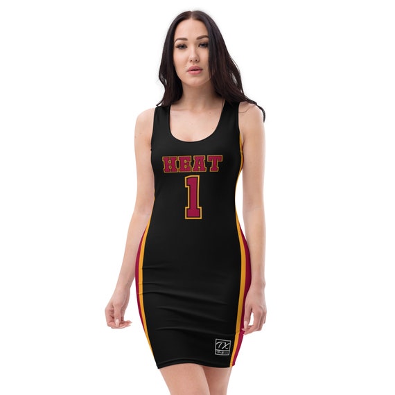 Thatxpression s Two Tone Miami Fan Jersey Racerback Dress Etsy