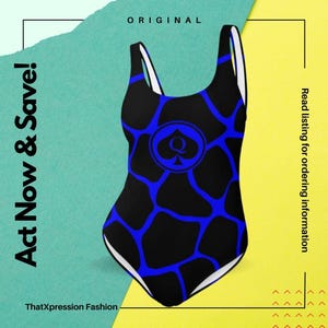 QOS Queen Of Spades One Piece Swimsuit