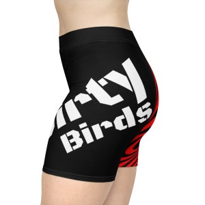Atlanta Black Red Women's Biker Bootie Shorts XS-2XL