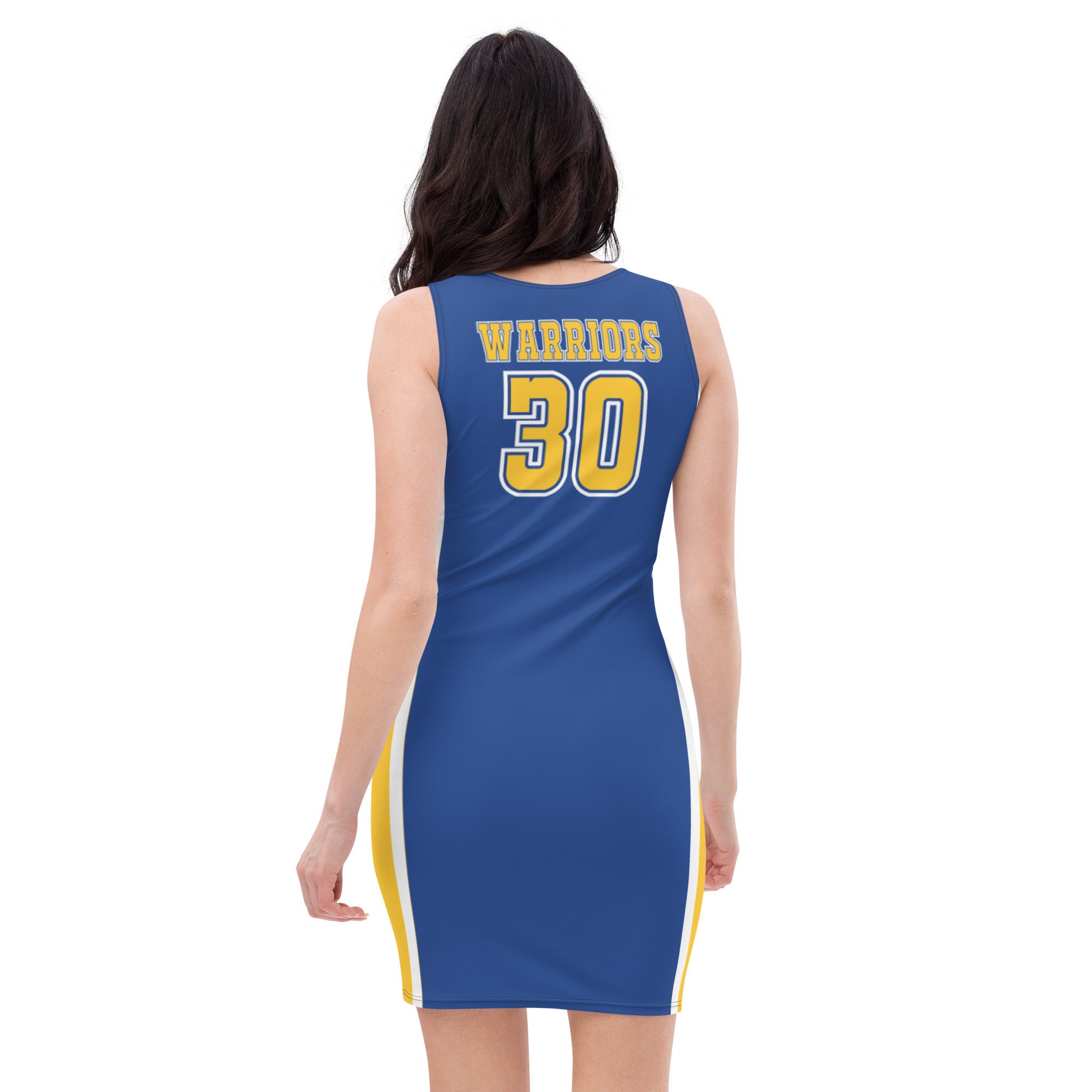 ThatXpression's Two Tone Golden State Fan Jersey Racerback Dress