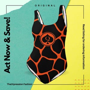 QOS Queen Of Spades One Piece Swimsuit