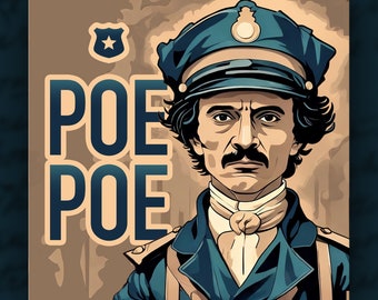 Edgar Allan Poe “Poe Poe” 3” Custom Vinyl Sticker