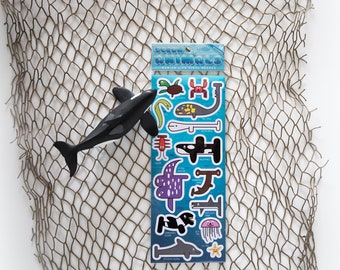Ocean Marine Animal Stickers orca, dolphin, shark, turtle, crab, beluga, killer whale