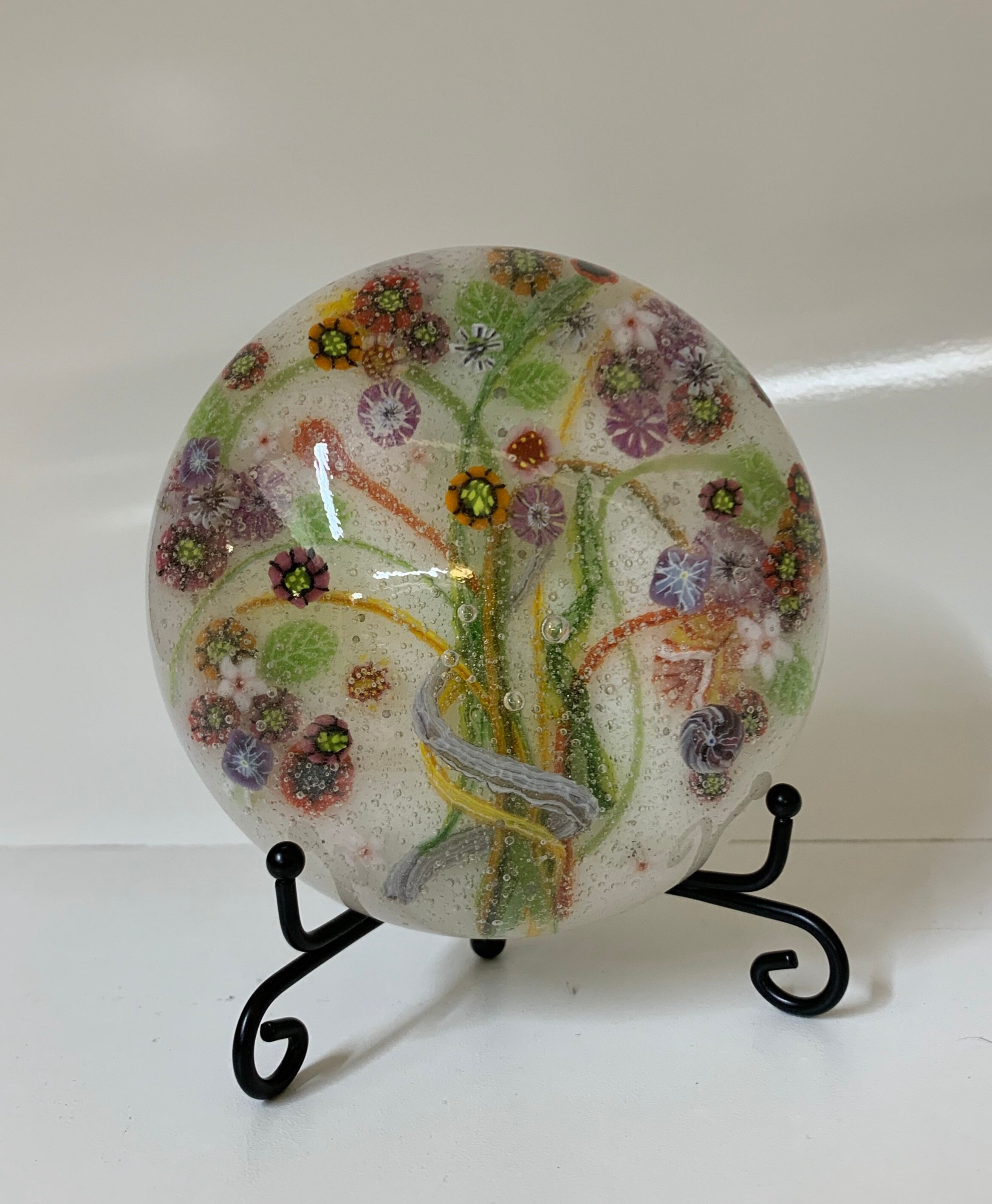 4 Flower Paperweight Bouquet of gem tone flowers Etsy