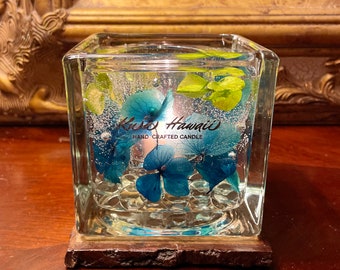 Blue Hawaii Candle Holder + 3oz Gel Refill Set