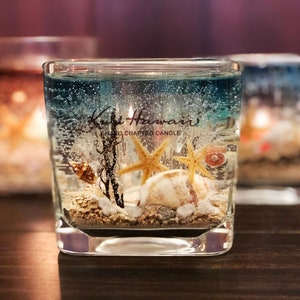 Aquarium Ocean Candle Gift Set Forever Holder + 3oz Gel Refill