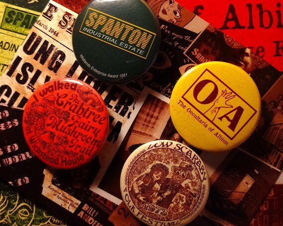 The Occultaria of Albion Set of Four Pin Badges LIMITED EDITION