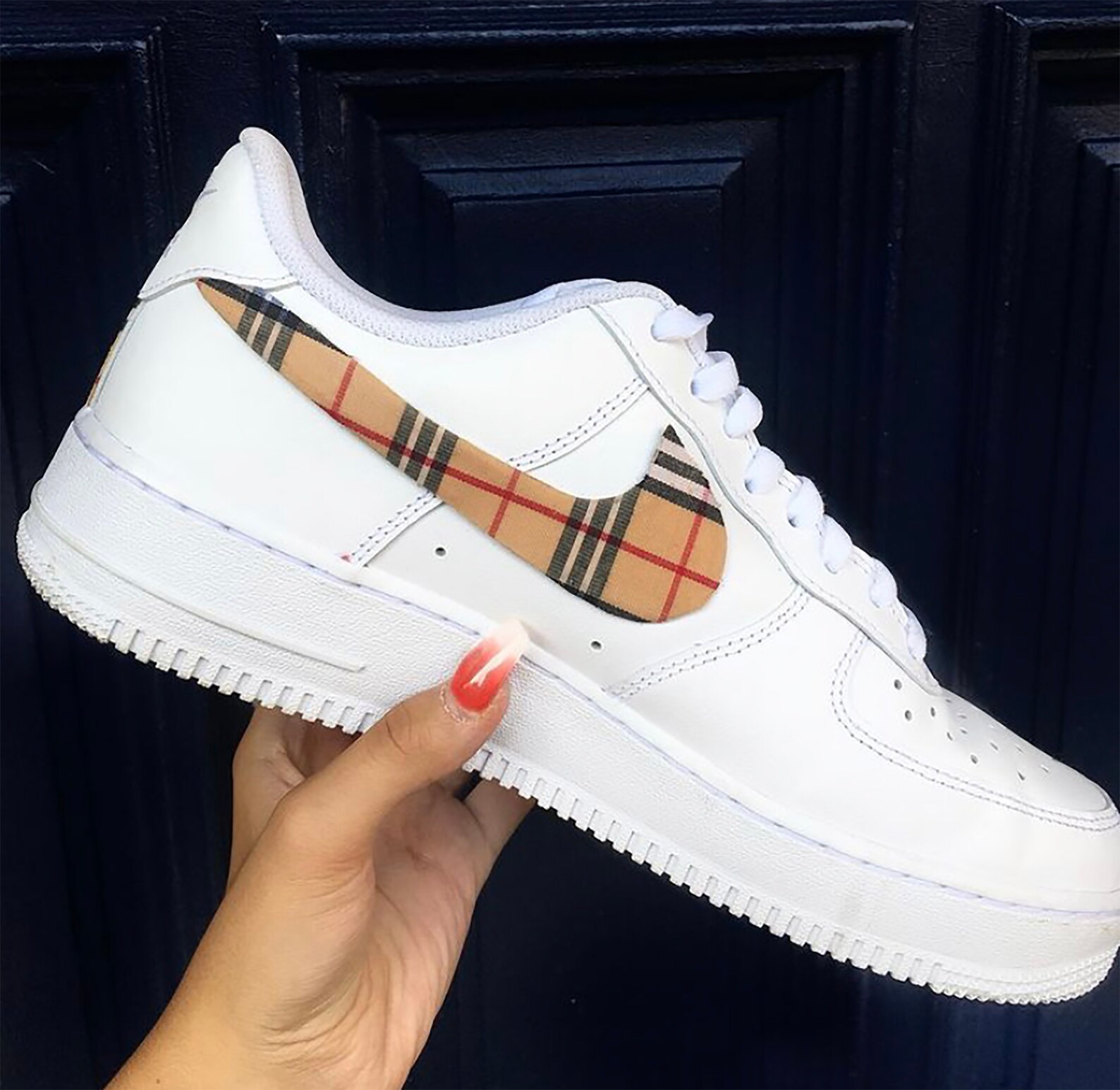 custom air forces burberry