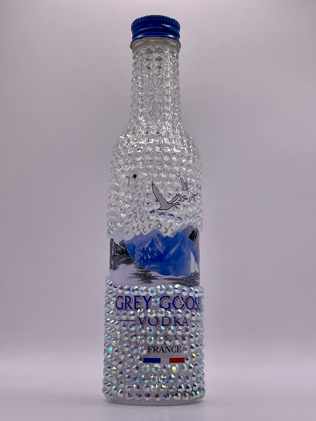 Bedazzled Mini Vodka Bottle EMPTY Crystal Clear Silver Etsy