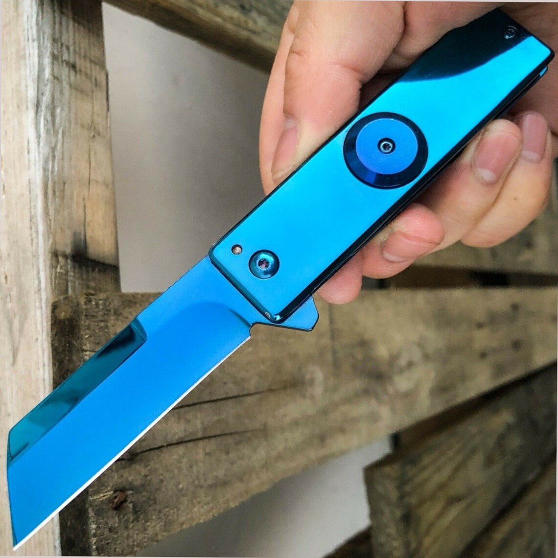 7 Fidget Spinner Pocket Knife Tanto Blade Spring Etsy