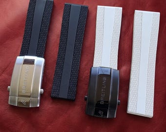 Armband für Breitling Navitimer, Superocean, Avenger – 22 mm, 24 mm – FKM-Kautschuk