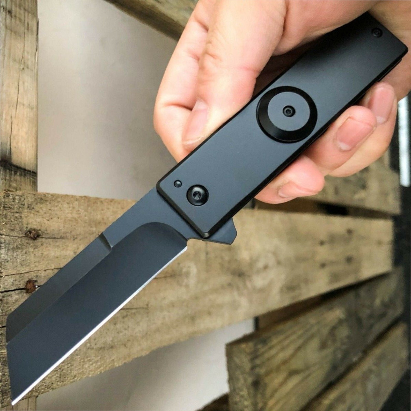 7 Fidget Spinner Pocket Knife Tanto Blade Spring Etsy