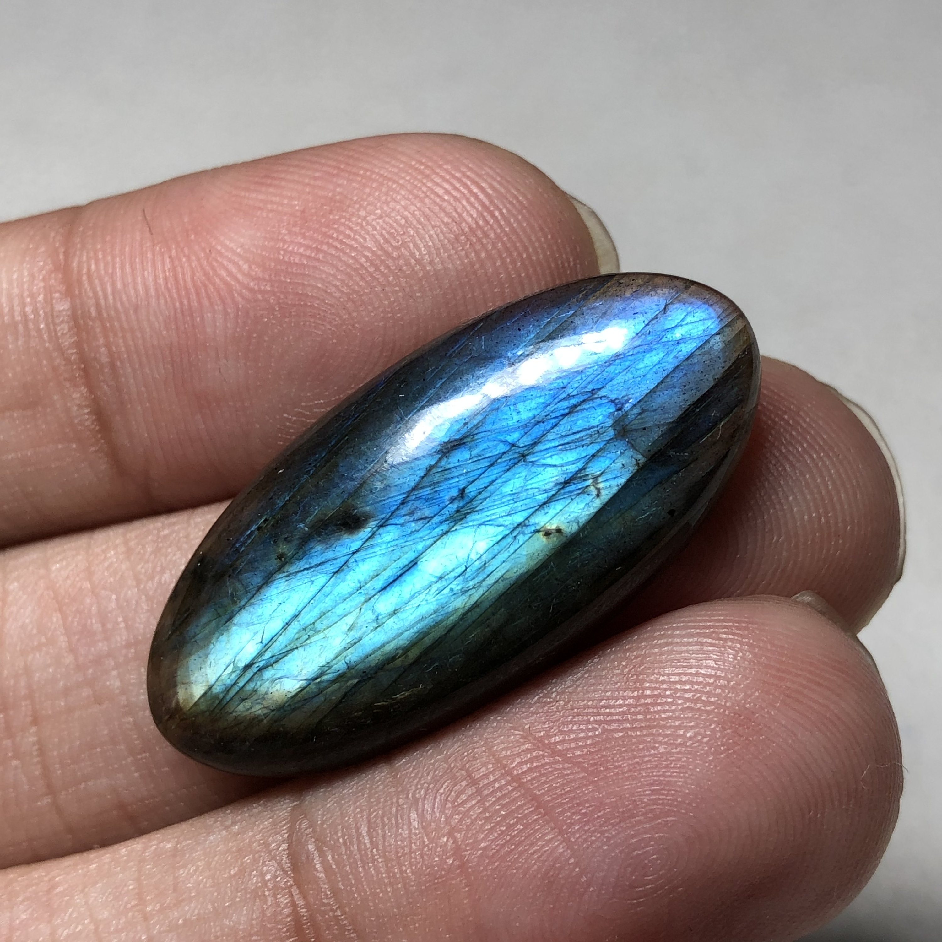 1 Pc Natural Labradorite 48x16 mm 44 cts Gemstone Fancy shape,Beautiful Rare Design