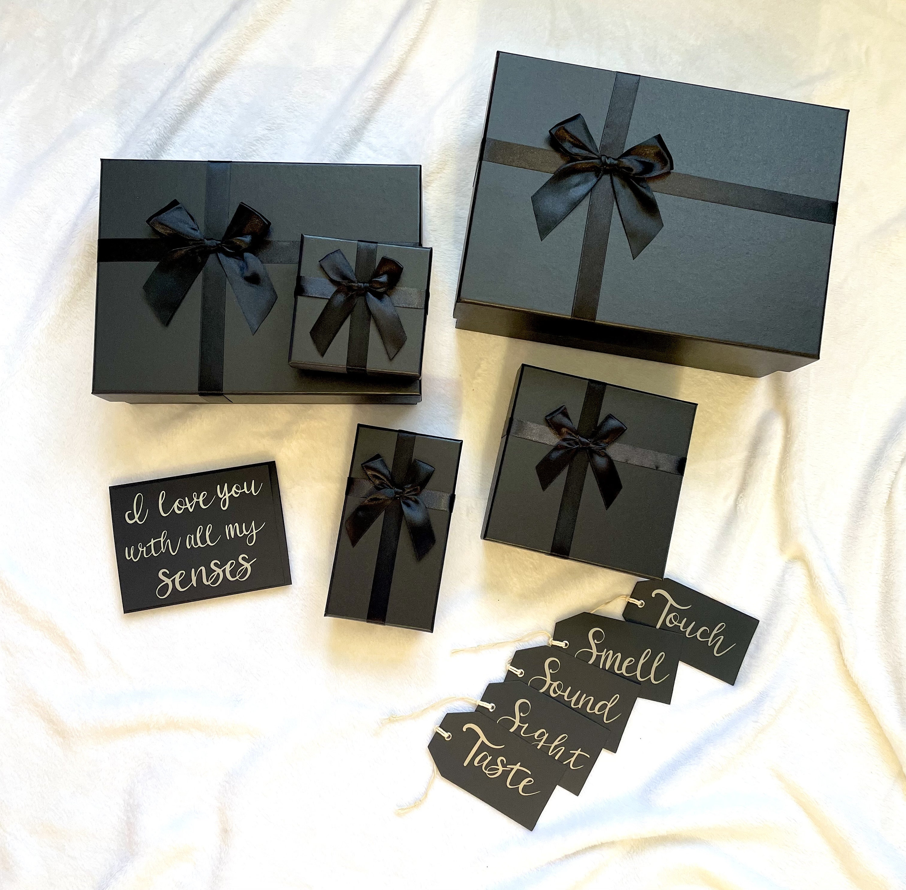 5 Senses Gift Tags & Card Gift for Girlfriend, Boyfriend, Him, Her,  Husband, Wife. Long Distance Relationship Valentine's Day or Anniversary 