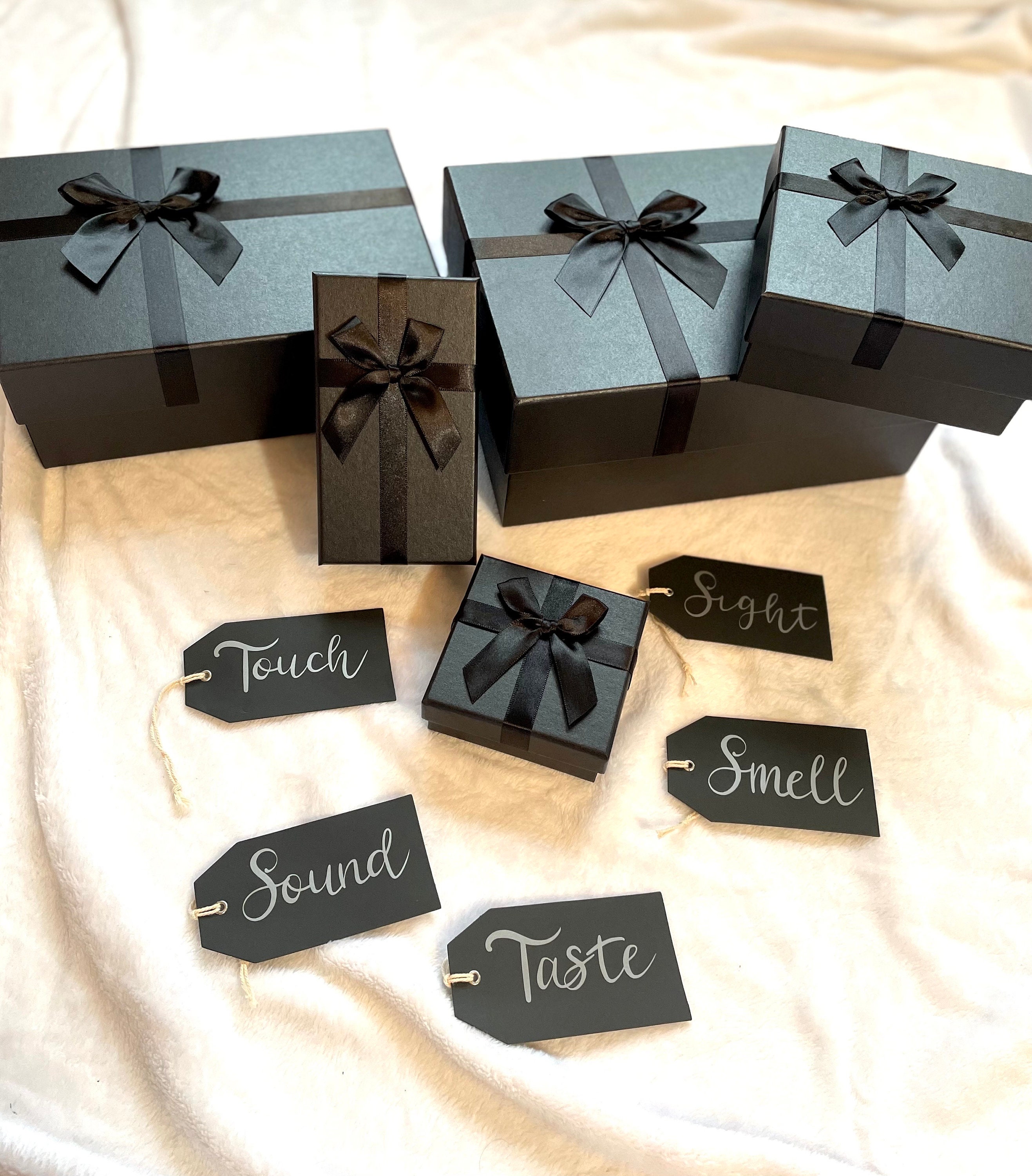 5 Senses Gift Tags 5 Senses Heavy Black Cardstock Gift Labels Bag