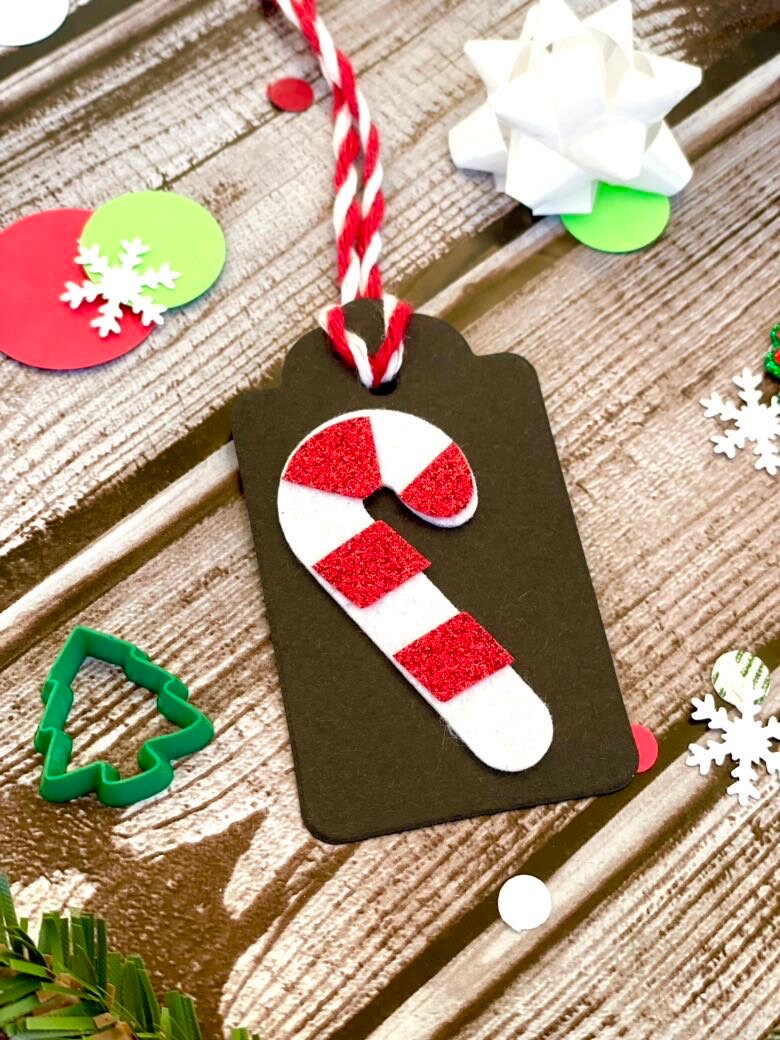 Candy Cane Christmas Gift Tags - Customizable Set of 5 or Set of 10 ...