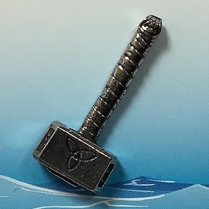 Viking Mjolnir Thors Hammer Silver Pewter Pin Badge (W) - Reduced