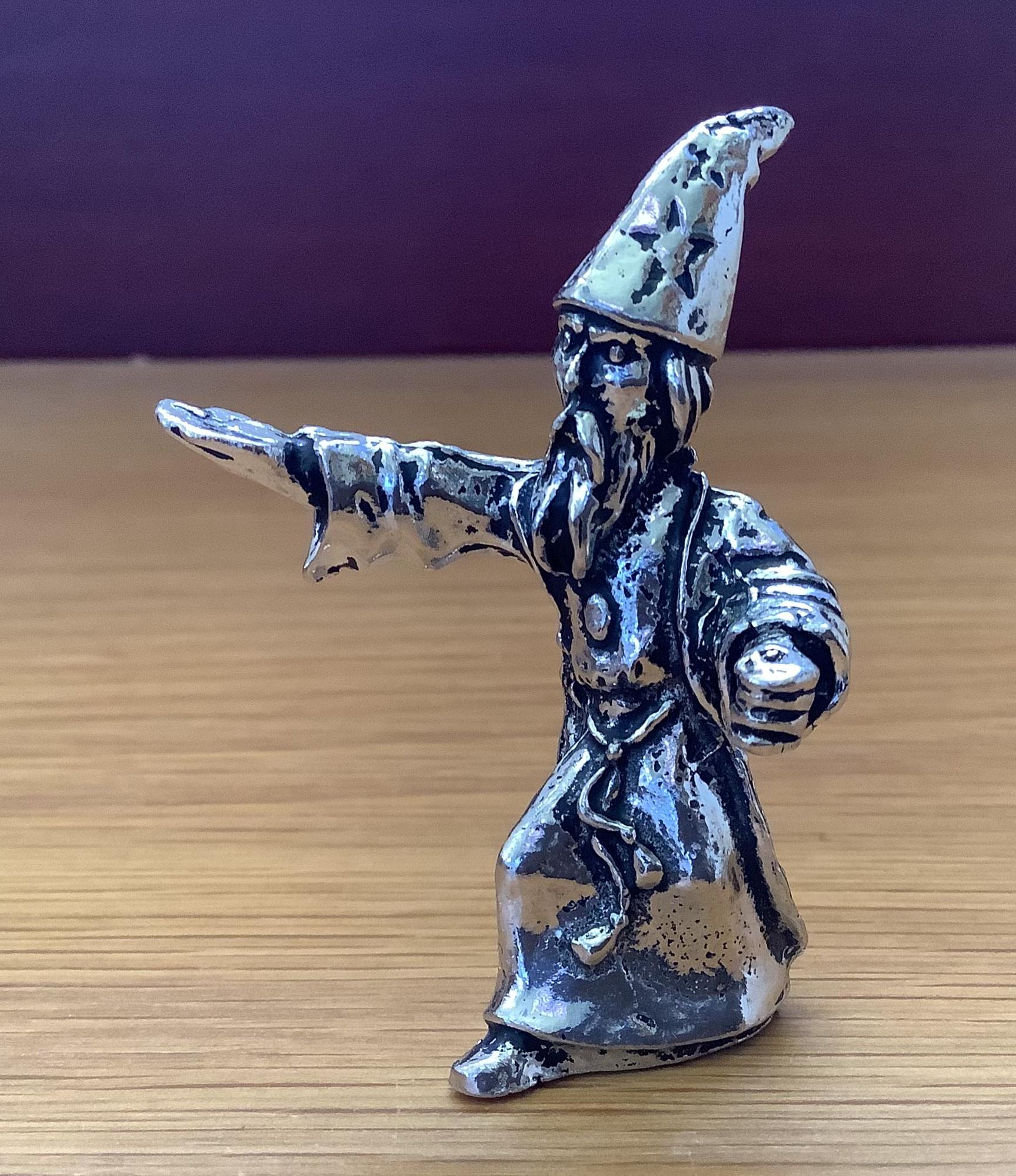 Wizard Quality Silver Pewter Small Statue (TM7) - Reduced - Etsy