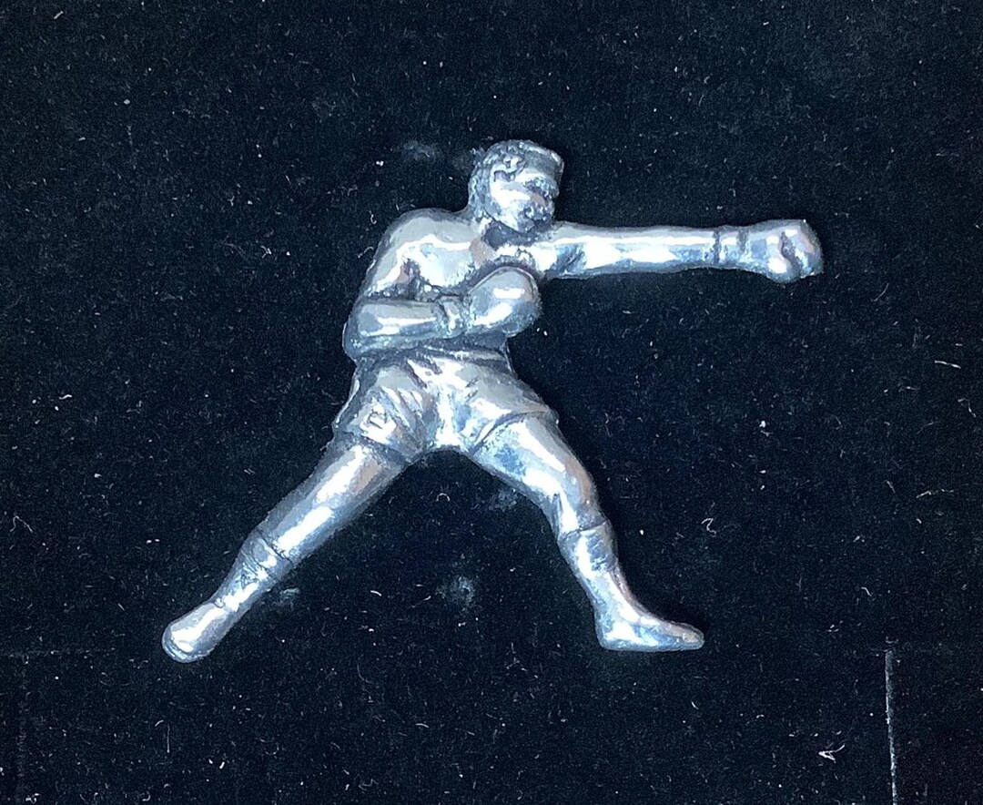 Boxer Silver Pewter Pin Badge (P) - Etsy