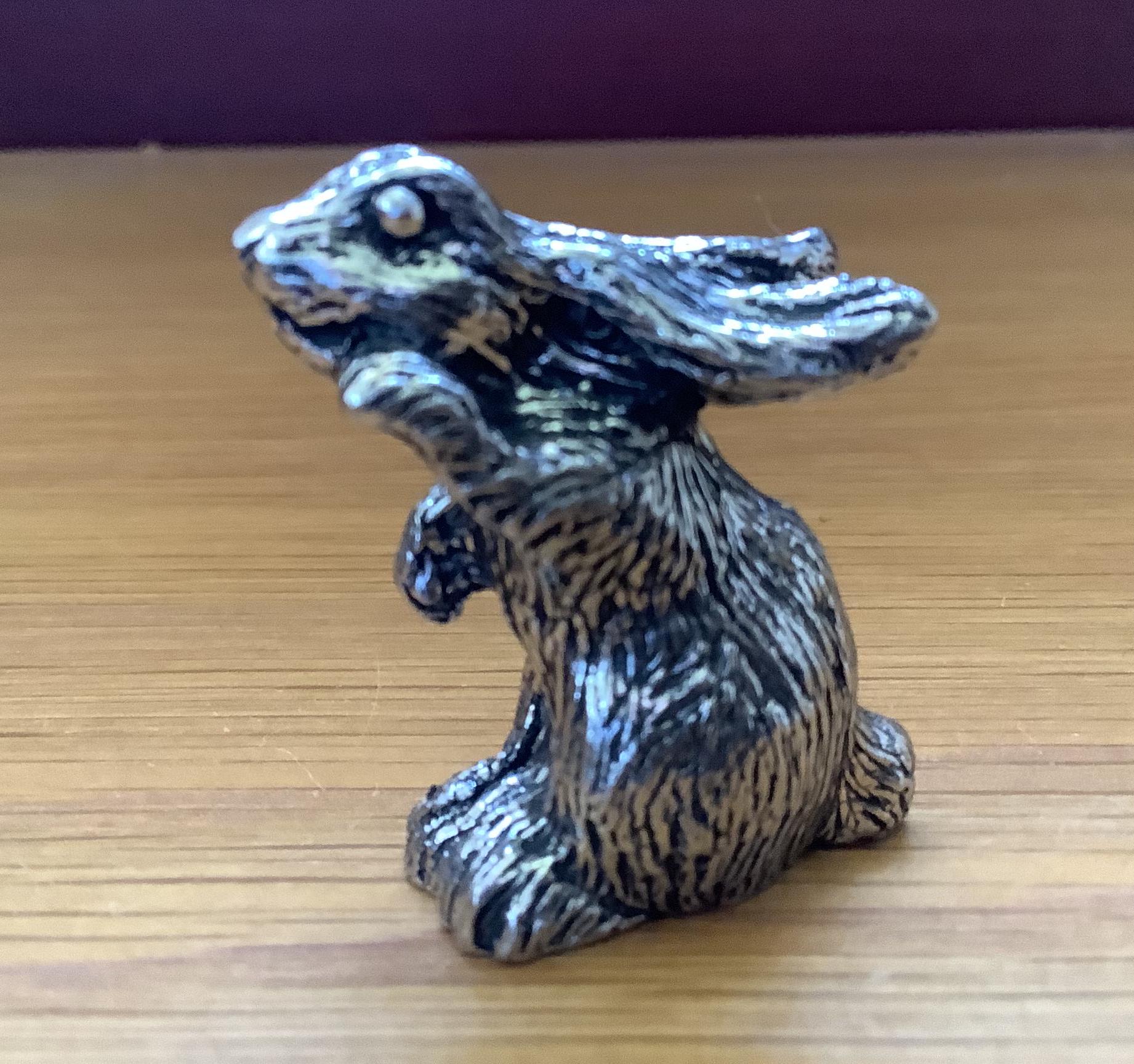 Hare Quality Silver Pewter Small Statue (TM2) - Etsy