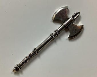 Roman Double Axe Silver Pewter Pin Badge (T) (NIS)