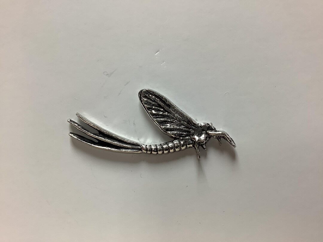 Mayfly Pin Mayfly Silver Pewter Pin Badge (T) - Reduced - Etsy