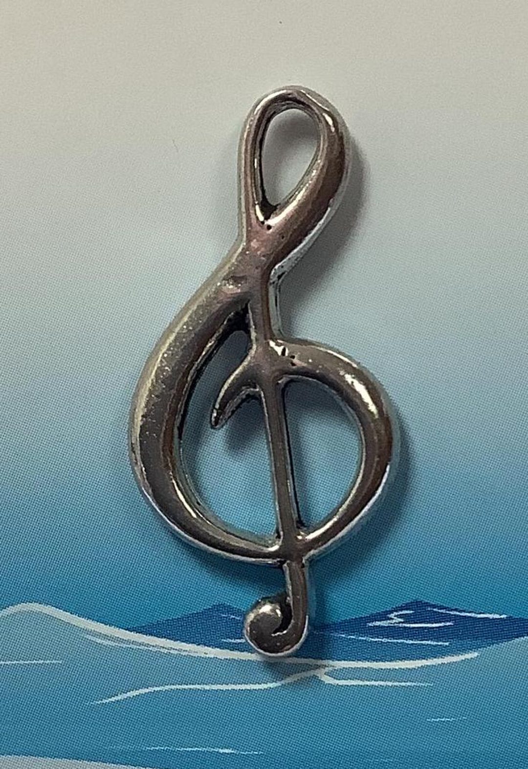 Treble Clef Silver Pewter Pin Badge (B) - Reduced - Etsy