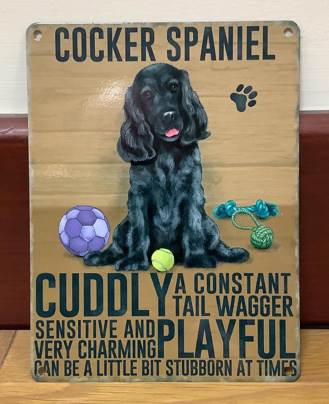 Cocker Spaniel - Vintage Style Metal Wall Hanging Dog Sign - Reduced - Etsy