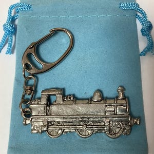 Lokomotive Steam Train Qualität Silber Zinn Chunky Schlüsselanhänger (P)