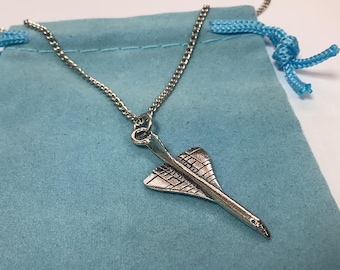 Concorde Silver Pewter Pendant On A Chain (W)