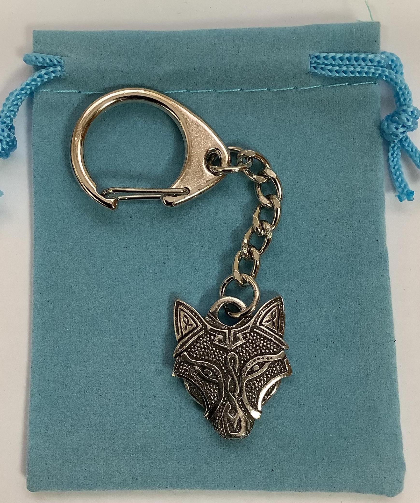 Wolf Head Keyring - Etsy