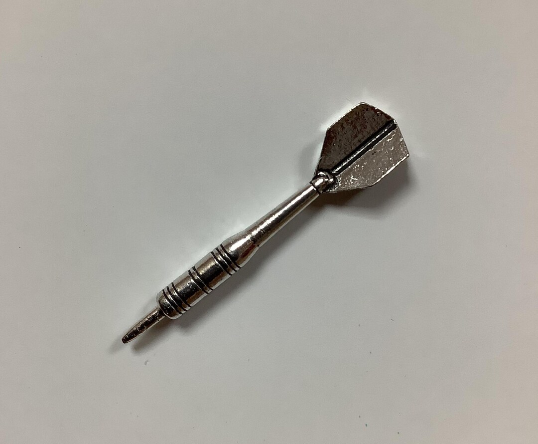 Single Dart Silver Pewter Pin Badge (T) - Reduced - Etsy
