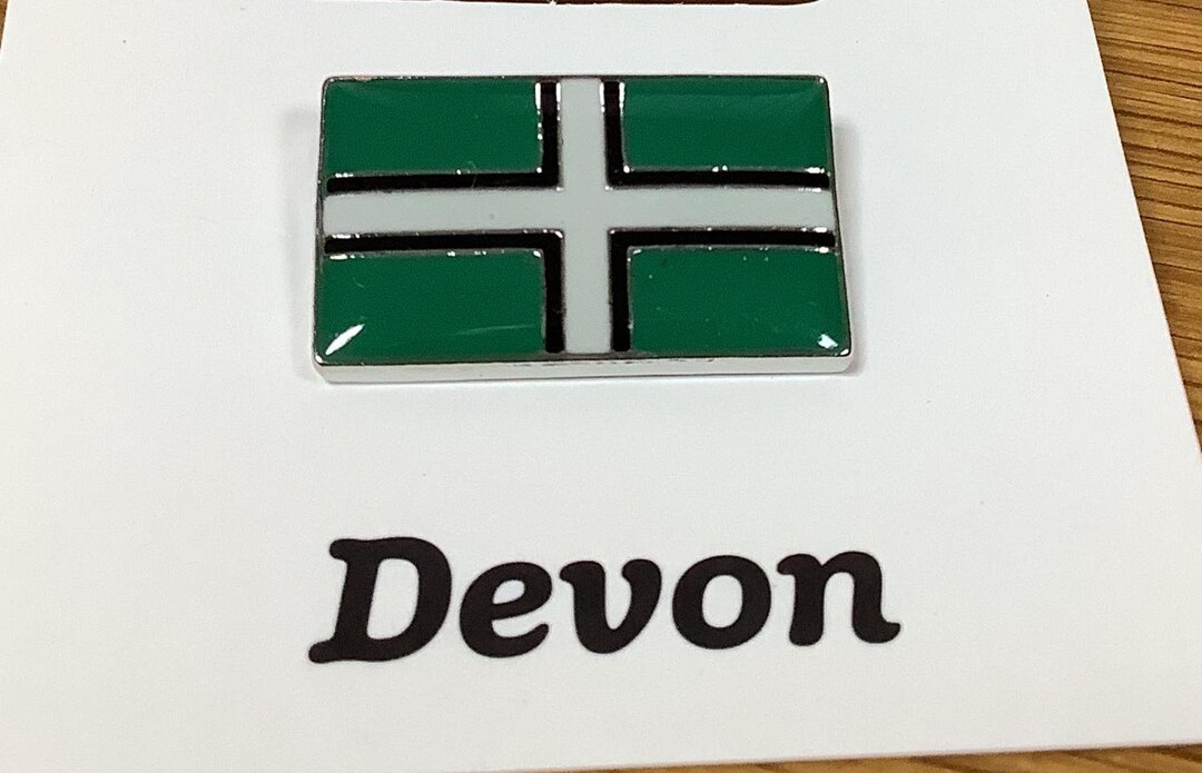 Devon County Pin Stunning Devon / Devonian Flag Pin Badge - Reduced - Etsy