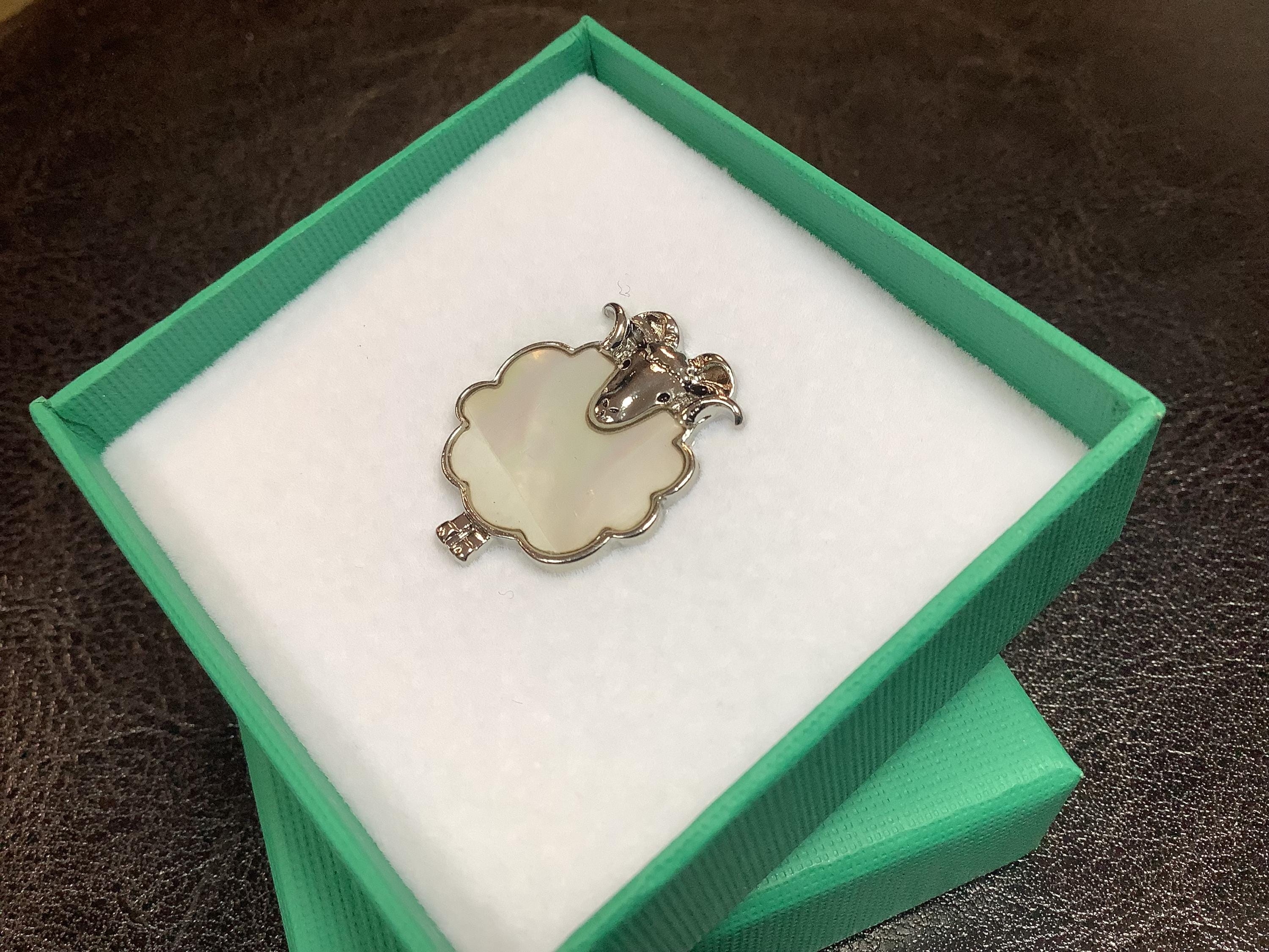 Cute Heritage Sheep Mother of Pearl Shell Pin Badge - Etsy