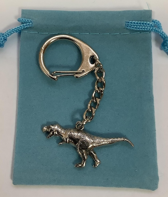 ティラノサウルス・レックス シルバーピューター製キーホルダー (W