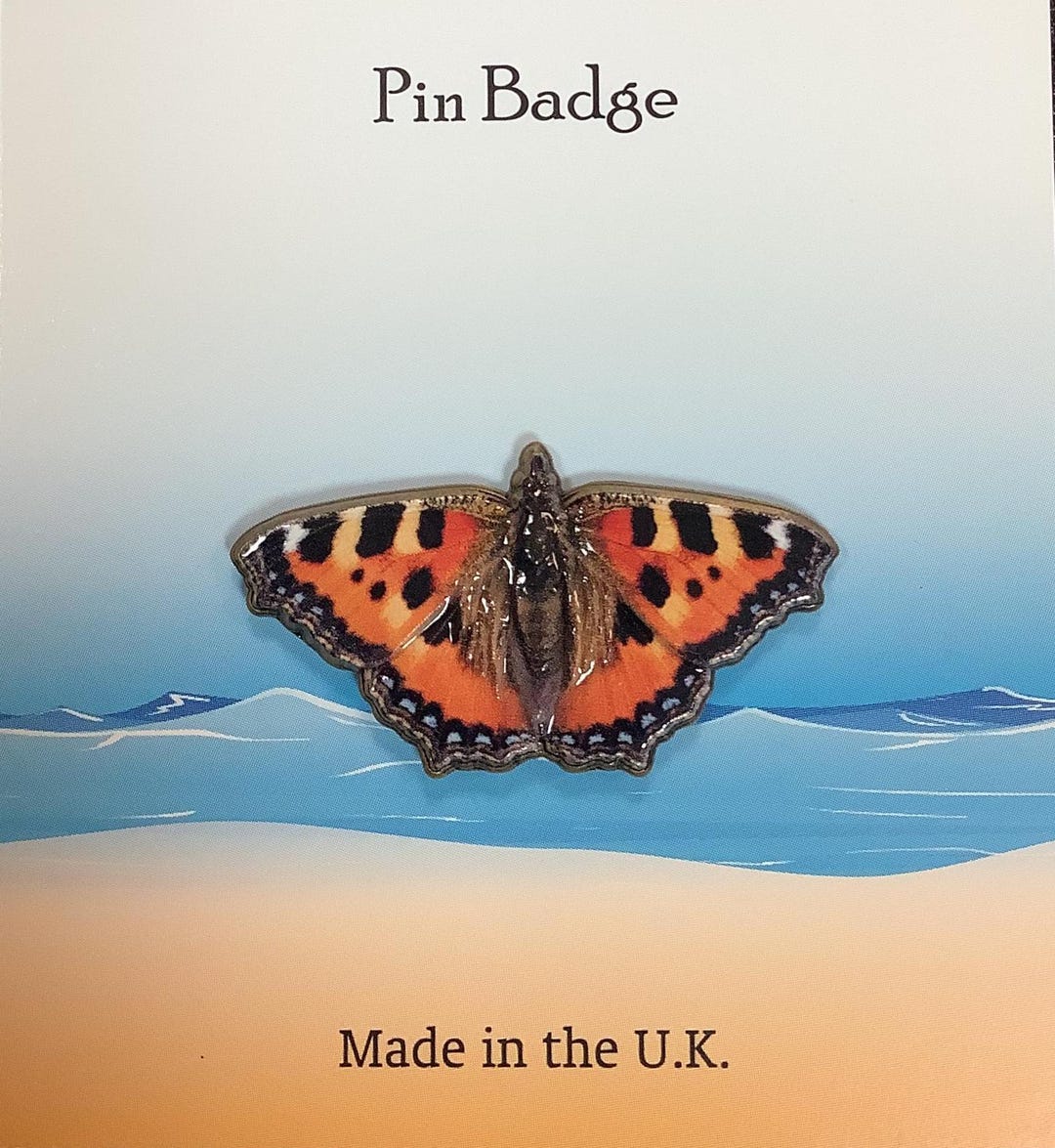 Tortoise Shell Butterfly 3D Pin Badge (W) - Reduced - Etsy
