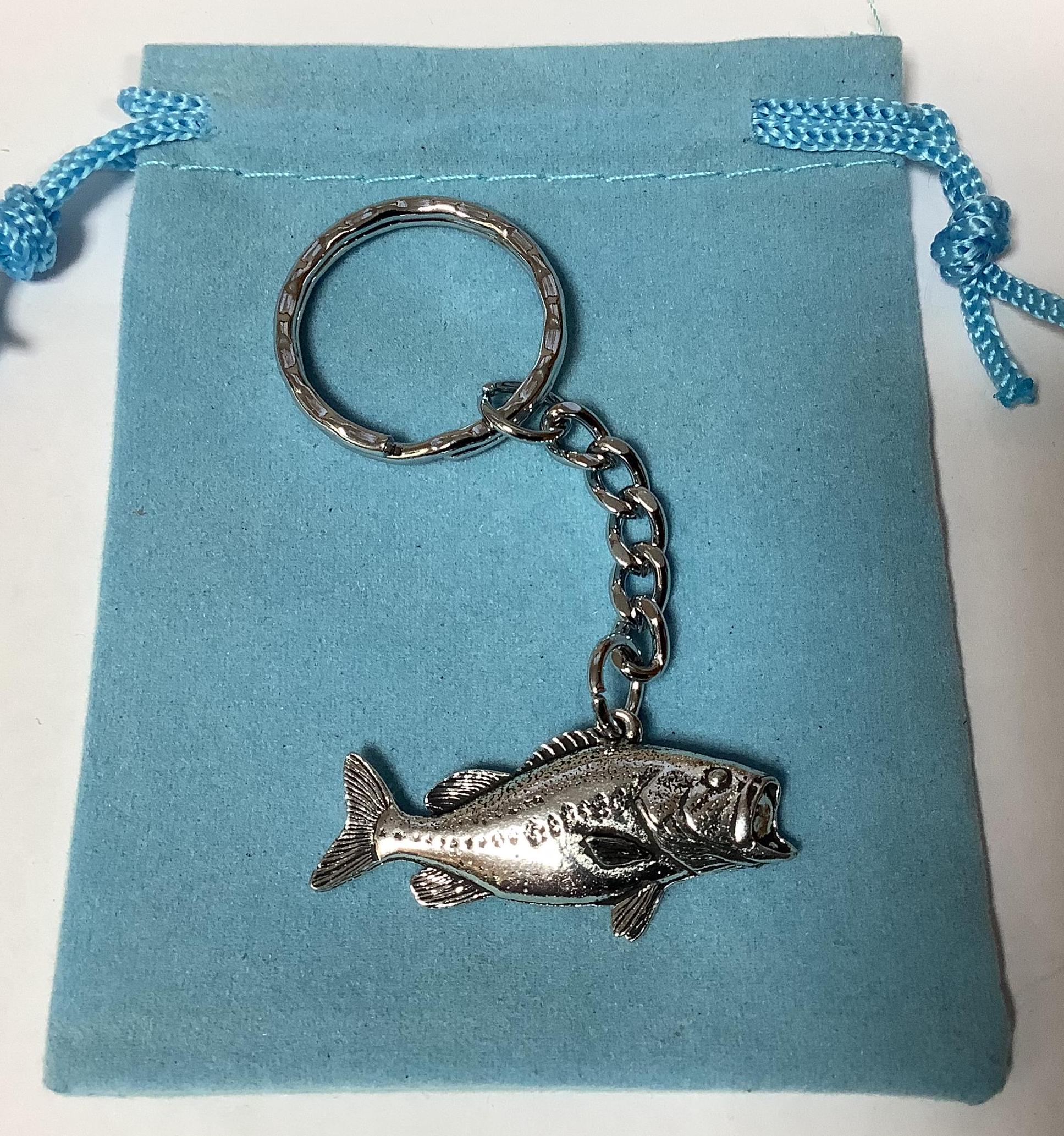 Largemouth Bass Silver Pewter Keyring (T) - Reduced - Etsy