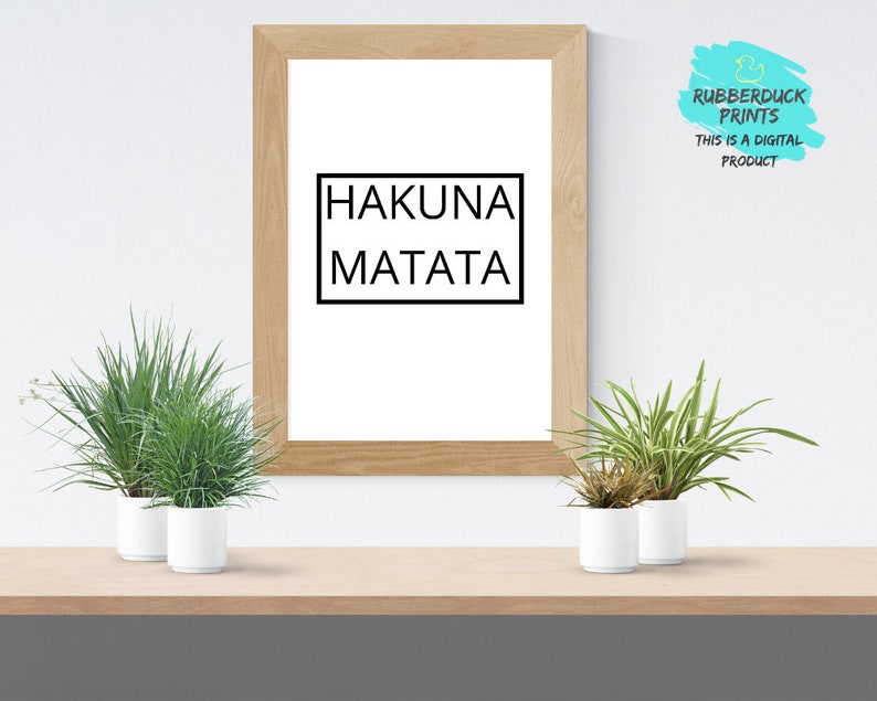 Hakuna Matata Printable Art Digital Download Ideal for a - Etsy