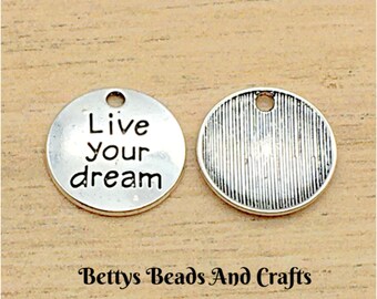 12 Dream charms antique silver tone M147