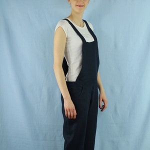 Combinaison femme lin gris violet taille S/ prête à expédier/ combinaison d&#39;été