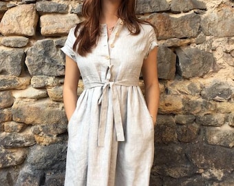 Linen dress for women/ Linen dress/ Linen women dress , linen casual dress, linen summer dress