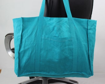 Large linen  bag, Ready to ship, Natural linen summer bag, linen beach bag, Eco bag, Handmade linen tote bag