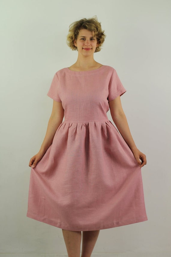 Linen Dress for Women/ Linen Dress/ Linen Women Dress , Linen Casual Dress,  Linen Summer Dress - Etsy Canada