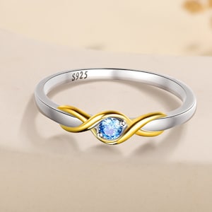 Birthstone Ring, Personalized Unique Gifts for Her, Family Birthstone Ring, Dainty Ring, Gemstone Ring, Eternity Ring Engraved Couples Name