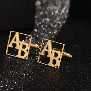 Personalized Name Cufflinks, Customized Cufflinks, Groom Wedding Cufflinks, Groomsmen Gift, Initials Cufflinks, Gift for Him