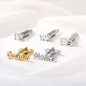 Gift for Him Personalized Cuff Links, Name Cufflinks, Custom Initial Cufflinks, Wedding Day Cuff links Gift , Christmas Gift