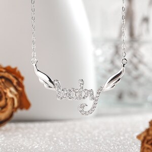 Angel Wings Necklace, Sterling Silver Wings Necklace, Wings Baby Necklace, Protection Necklace, Angel Jewelry, Jewelry Gifts for Women Girls