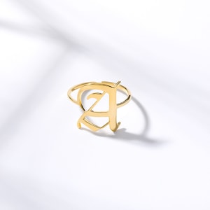 Personalized Initial Ring, Custom Letter Ring, Couple Rings, Personalized Gift, Mothers Ring, Gift For Her, Bridesmaid Gift