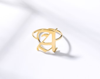 Personalized Initial Ring, Custom Letter Ring, Couple Rings, Personalized Gift, Mothers Ring, Gift For Her, Bridesmaid Gift