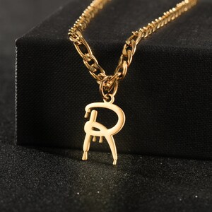 Collar inicial minimalista, collar de cartas, collar de oro, collar de nombre personalizado, regalos de esposa, regalo de mamás, regalo de cumpleaños para ella
